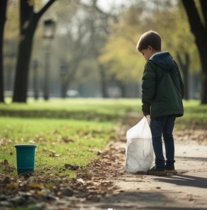 Ravi cleaning park